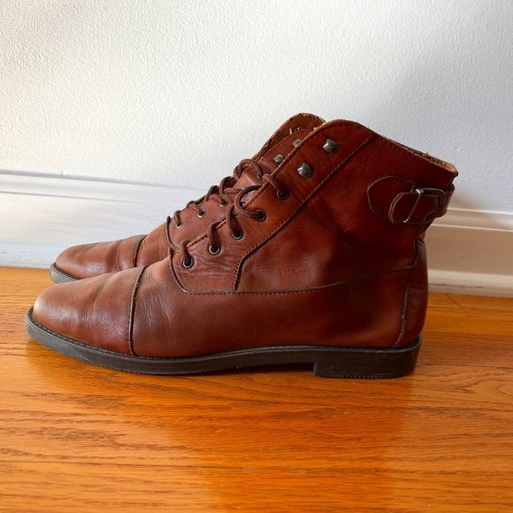 Mont Blanc Shoes - Mont Blanc by Connors, Vintage Leather Boots, Size 9.5